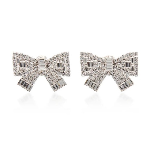Alessandra Rich Jewelry - Rare! Alessandra Rich crystals bow clip on earrings